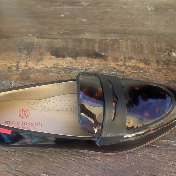 Marc Joseph New York Bryant Park Black/Tortoise Loafers   Size 8 - Picture 8 of 10